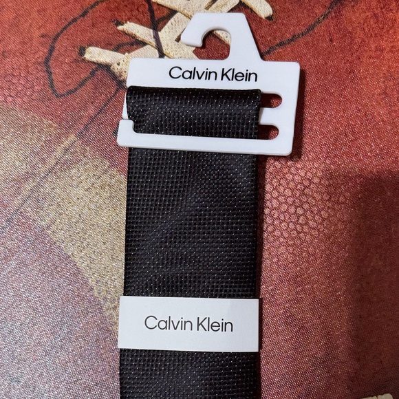 NEW CALVIN KLEIN X MEN SLIM TIE ALL BLACK SILK DOT SUIT CASUAL DRESS SHIRT PARTY - Picture 3 of 11